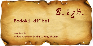 Bodoki Ábel névjegykártya